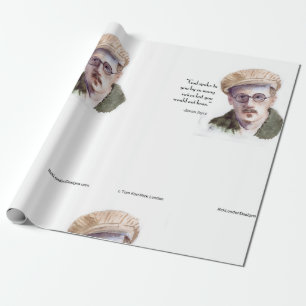 Papier Cadeau Kerr/Londres James Joyce et la citation "God Spoke