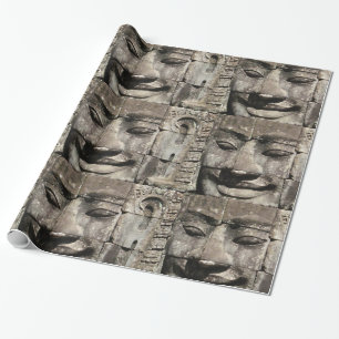 Papier Cadeau Khmer Stone Face ... Temple de Bayon, Cambodge