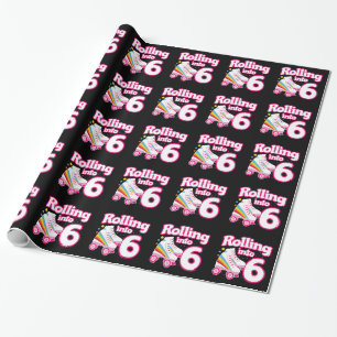 Papier Cadeau Kids Skate Party - 6e anniversaire - Roller Skate
