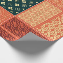 Kimono Mix Motif Rouge
