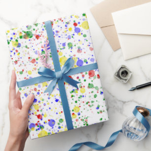 Papier Cadeau KiniArt Joyeux Peinture éclaboussée