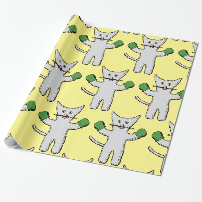 Papier Cadeau Kitten en boîte avec Mittens Thunder_Cove (Déroulé)