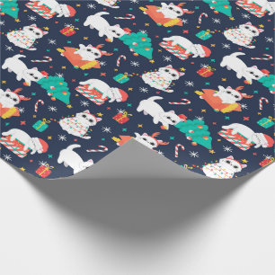 Papier Cadeau Kitts de Noël