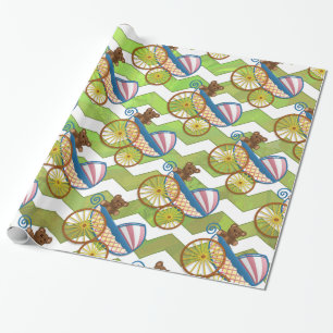Papier Cadeau Kiwi Bash Green Chevron Baby Stuff