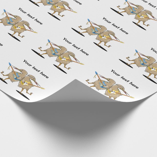 Papier Cadeau Kiwi Jouer de la guitare (Coin)