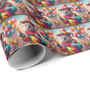 Papier Cadeau Koala Clown