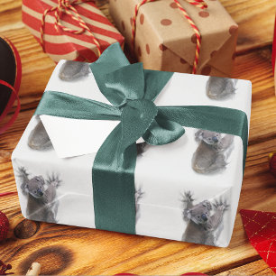 Papier Cadeau Koala Hang Sur Le Dos Cute Ours Australie Animal