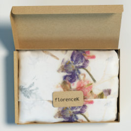 Papier Cadeau Kraft Naturel Rose Pétales Iris Rose Rose