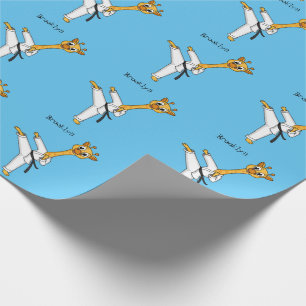 Papier Cadeau Kung Fu giraffe