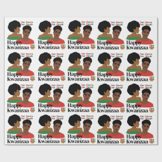Papier Cadeau Kwanzaa Notre racine Nos gens Envelopper du papier
