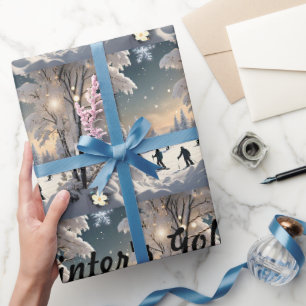 Papier Cadeau "L’Embrace douce de l’hiver"