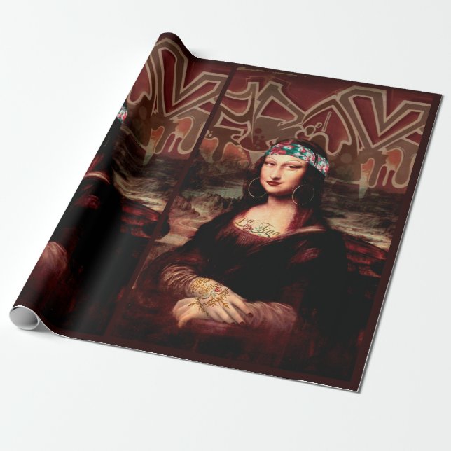 Papier Cadeau La Chola Mona Lisa Mexicaine (Déroulé)