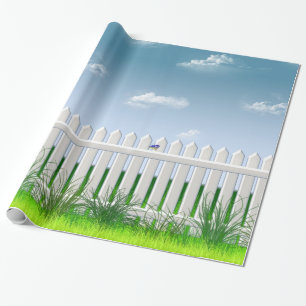 Papier Cadeau La clôture du jardin