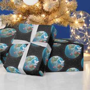 Papier Cadeau La Colombe Blanche Avec JOIE Sur Terre