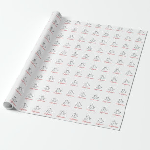 Papier Cadeau La confirmation de félicitations a plongé avec de