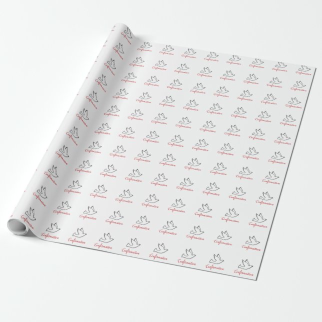 Papier Cadeau La confirmation de félicitations a plongé avec de (Déroulé)
