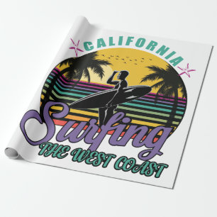 Papier Cadeau La côte ouest de la Californie Surf