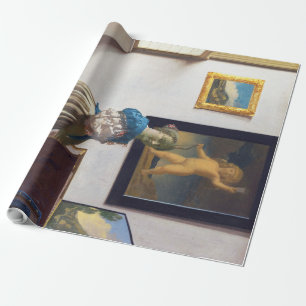 Papier Cadeau La dame debout dans une virginale, Johannes Vermee