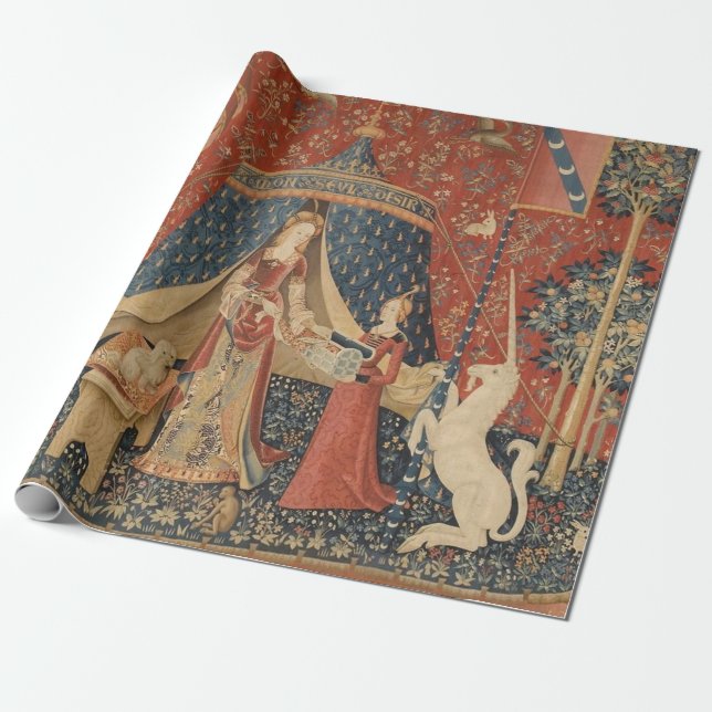 Papier Cadeau La Dame Et La Licorne (Déroulé)