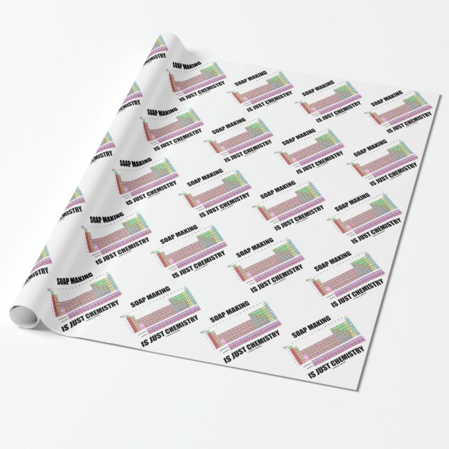 Papier Cadeau La fabrication de savon est juste chimie (le (Déroulé)