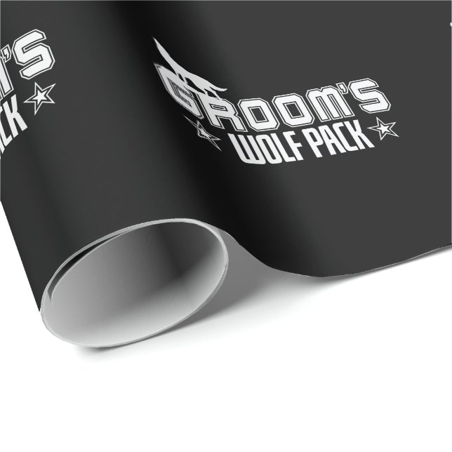 Papier Cadeau La Fête de Groom (Coin rond)