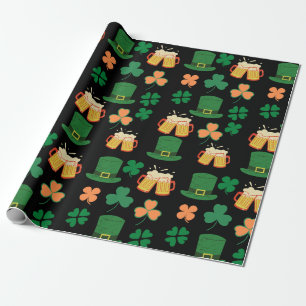 Papier Cadeau la fête de la saint patrick celtique, irlandais dr