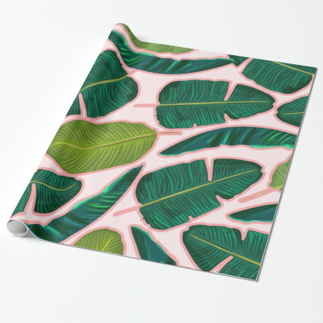 Papier Cadeau La feuille de banane rougissent (Déroulé)