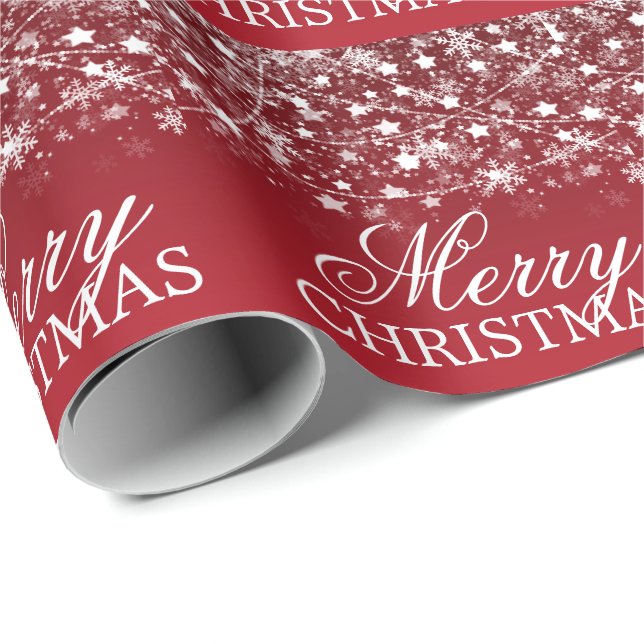 Papier Cadeau La ficelle de vacances de Joyeux Noël allume le (Coin rond)