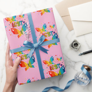 Papier Cadeau La fierté papillon L'amour est l'amour Sensibilisa