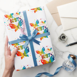 Papier Cadeau La fierté papillon L'amour est l'amour Sensibilisa