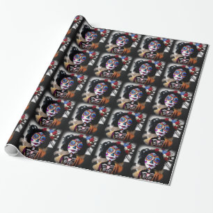 Papier Cadeau La La Catrina appelle les spiritueux des ancêtres