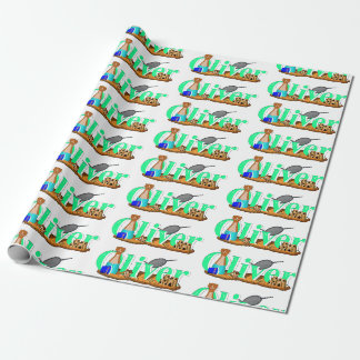 Papier Cadeau La loutre Oliver est à la plage
