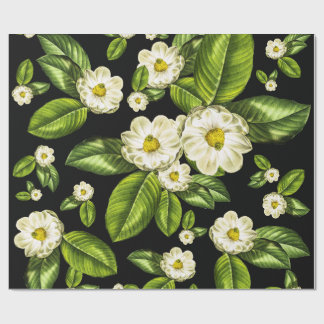 Papier Cadeau La magnolia fleurit le papier d'emballage