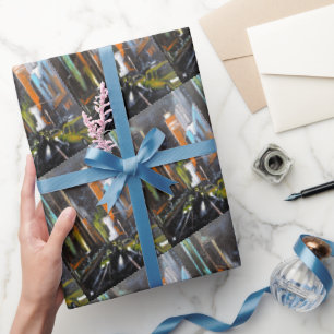 Papier Cadeau La peinture de minuit électrique de New York - Alf