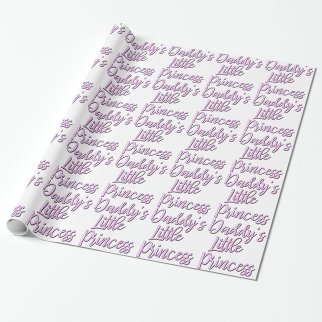 Papier Cadeau La petite princesse du papa (Déroulé)