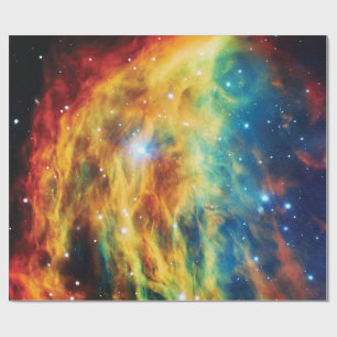 Papier Cadeau La photo de la nébuleuse Medusa dans l'espace par