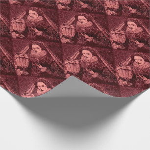 Papier Cadeau La Reine Elizabeth I dans la copie rose