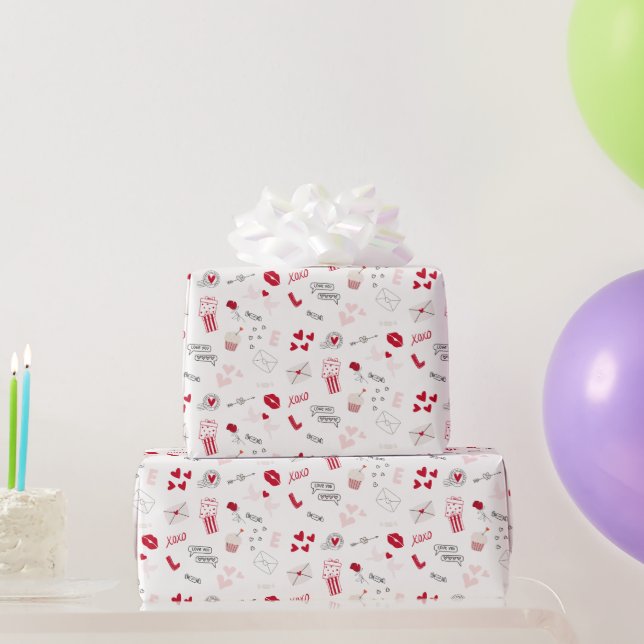 Papier Cadeau La Saint Valentin à l'image (Cadeaux de fête)
