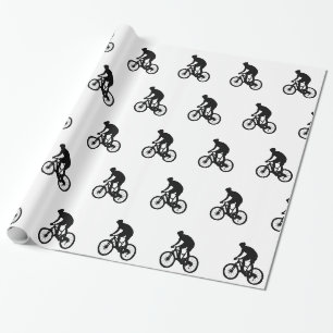 Papier Cadeau La silhouette des VTT - Choisir la couleur arrièr