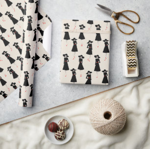 Papier Cadeau La Société de la Petite Robe Noire Mode du Milieu 