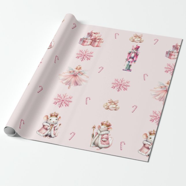 Papier Cadeau La suite Nutcracker Christmas Ballet Dance (Déroulé)