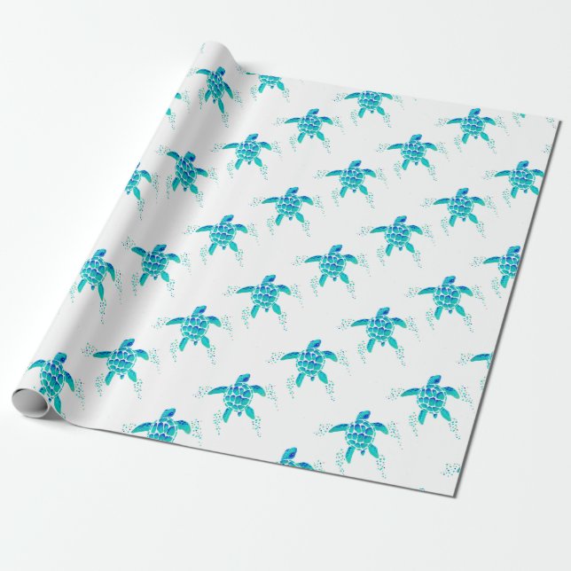 Papier Cadeau La tortue de Neptune (Déroulé)