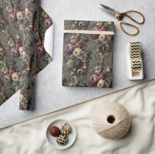 Papier Cadeau La Veille Sauvée - Bandana Florale Gothique