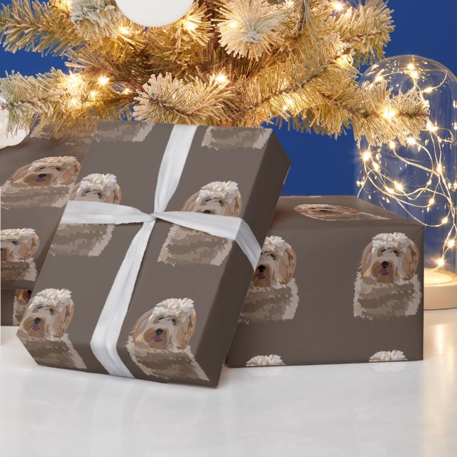 Papier Cadeau Labradoodle Goldendoodle Poodle Chien Animal de co (Vacances)