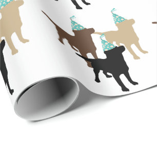 Papier Cadeau Labrador Retrivers In Birthday Party Casquette