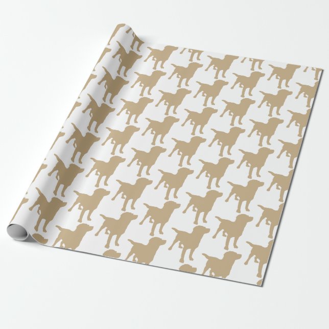 Papier Cadeau Labrador Retrivers Yellow Chien Motif (Déroulé)