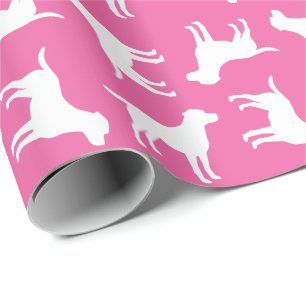 Papier Cadeau Labrador Theme Chien Baby shower Pink Lab