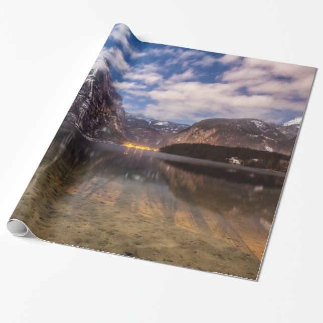 Papier Cadeau Lac "dans les montagnes " (Déroulé)