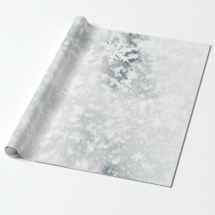 Papier Cadeau Lac gelé Glace et flocons de neige frais tombés