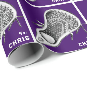 Papier cadeau Lacrosse personnalisé